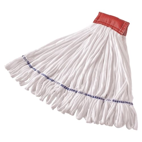 Rubbermaid 24 Ounce Rough Floor Wet Mop, 5 Inch Headband, White